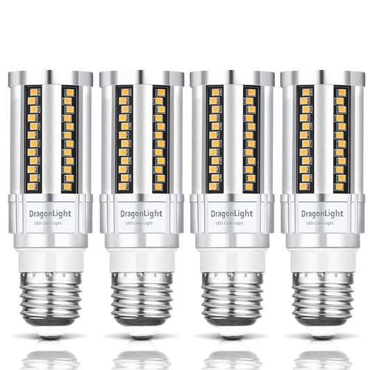 DragonLight 15W Super Bright Corn LED Light Bulbs Fanless(150 Watt Equivalent) - 3000K Warm White 1,800 Lumens E26 Base LED Lamp for Residential