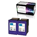 OCProducts Refilled Ink Cartridge Replacement for HP 28 for Deskjet 3650 3845 PSC 1310 1315 2200 2171 Officejet 5608 Printers (2 Color)