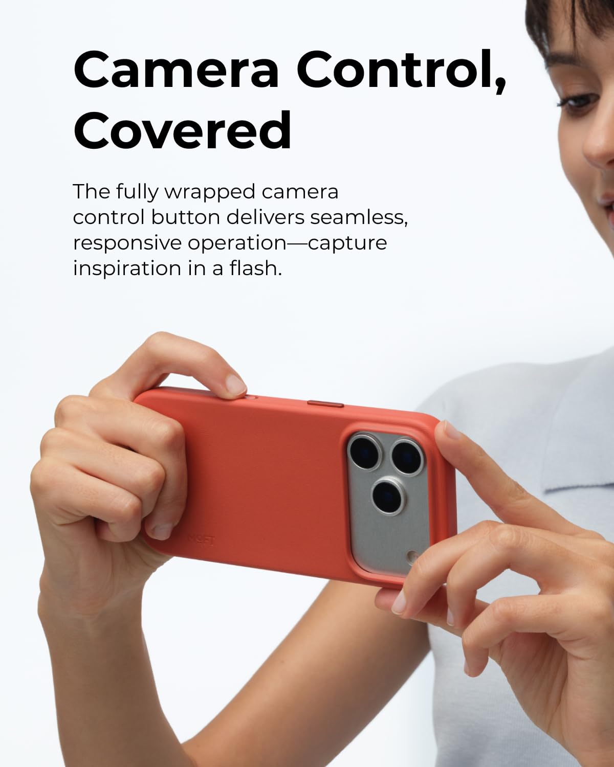 MOFT for iPhone 17 Case- MOVAS Snap Case, MagSafe Compatible, Soft-Touch Vegan Leather, Classic Minimalist Design, Lightweight, Stain-Resistant