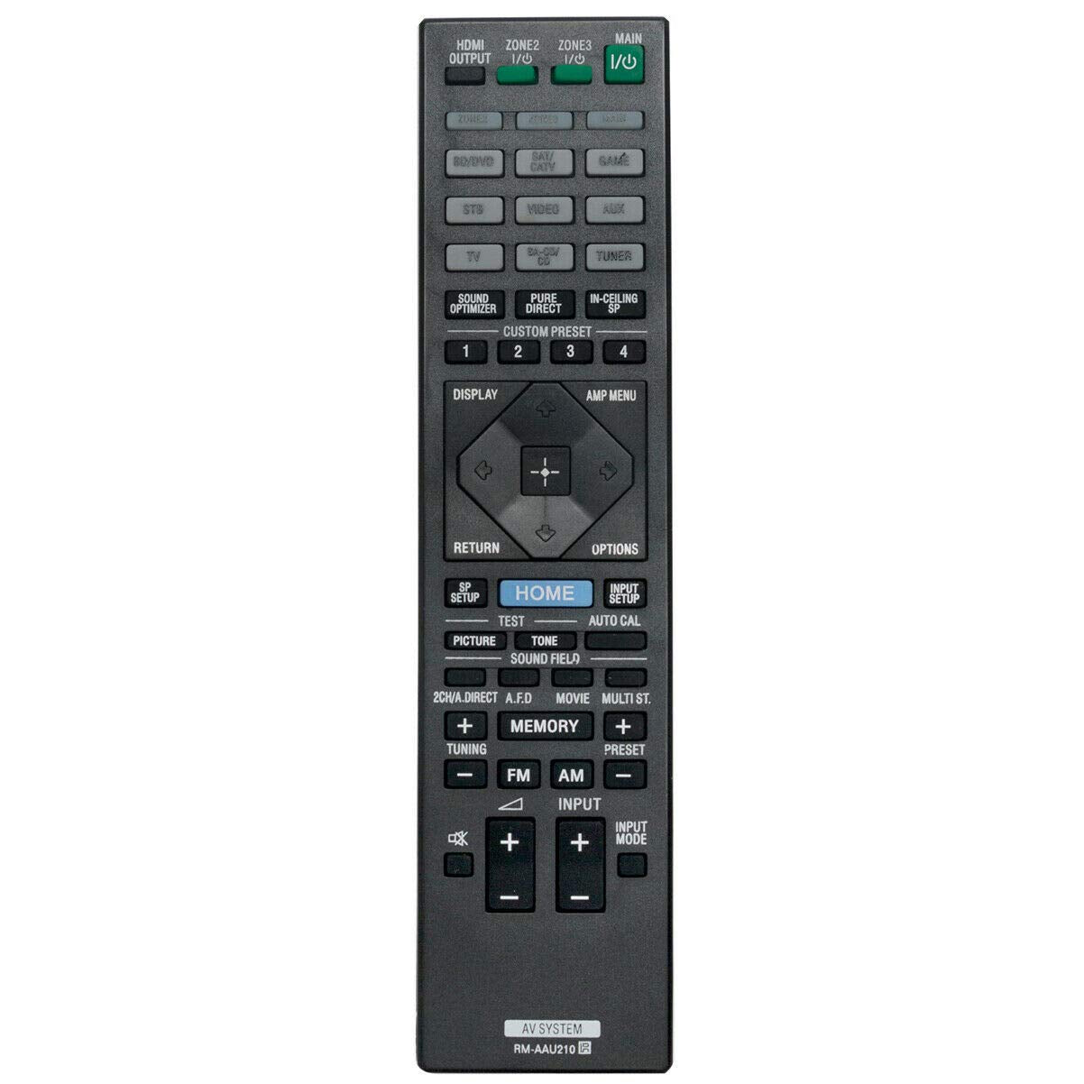 XVEFAT New RM-AAU210 Replace Remote for Sony STR-ZA1000ES, STR-ZA2000ES, STR-ZA3000ES Home Theatre AV Receiver, No Programming Needed, 2 x 1.5V AAA