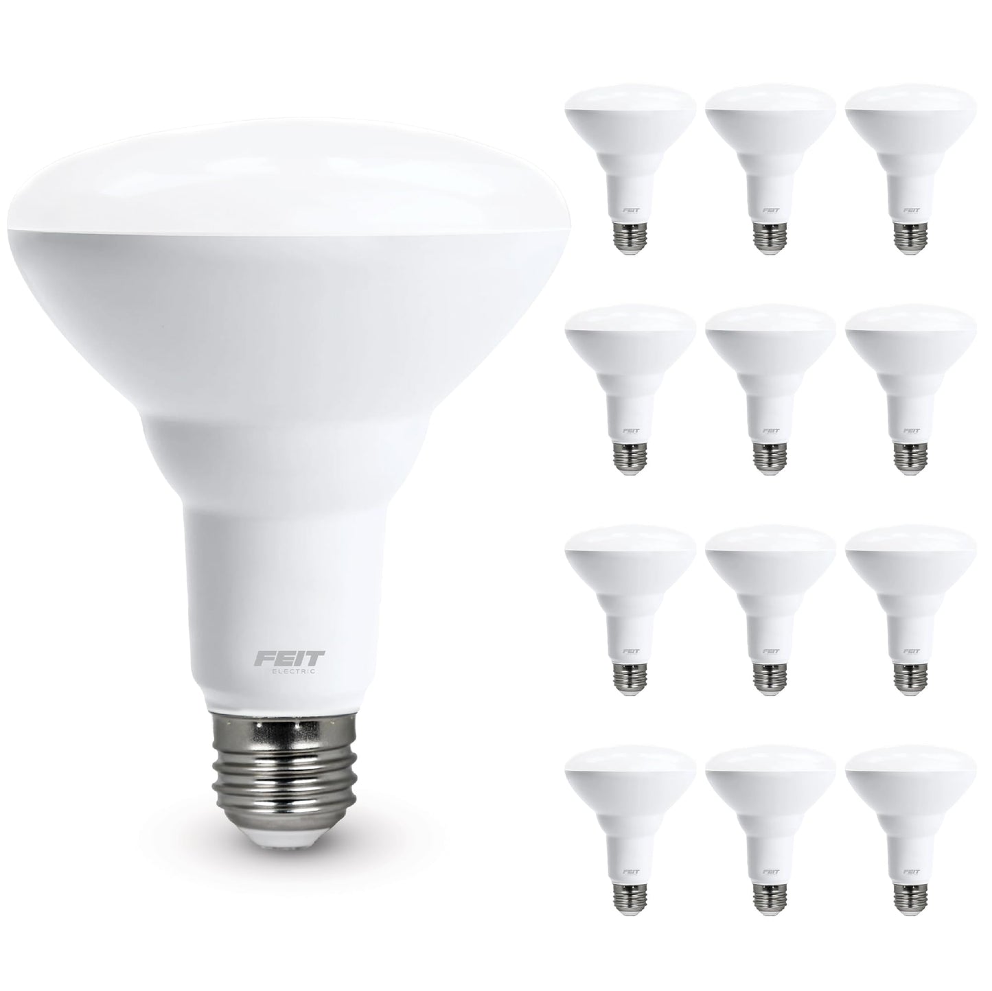 Feit Electric BR30 LED Light Bulbs, 65W Eq, Daylight, 12 Pack