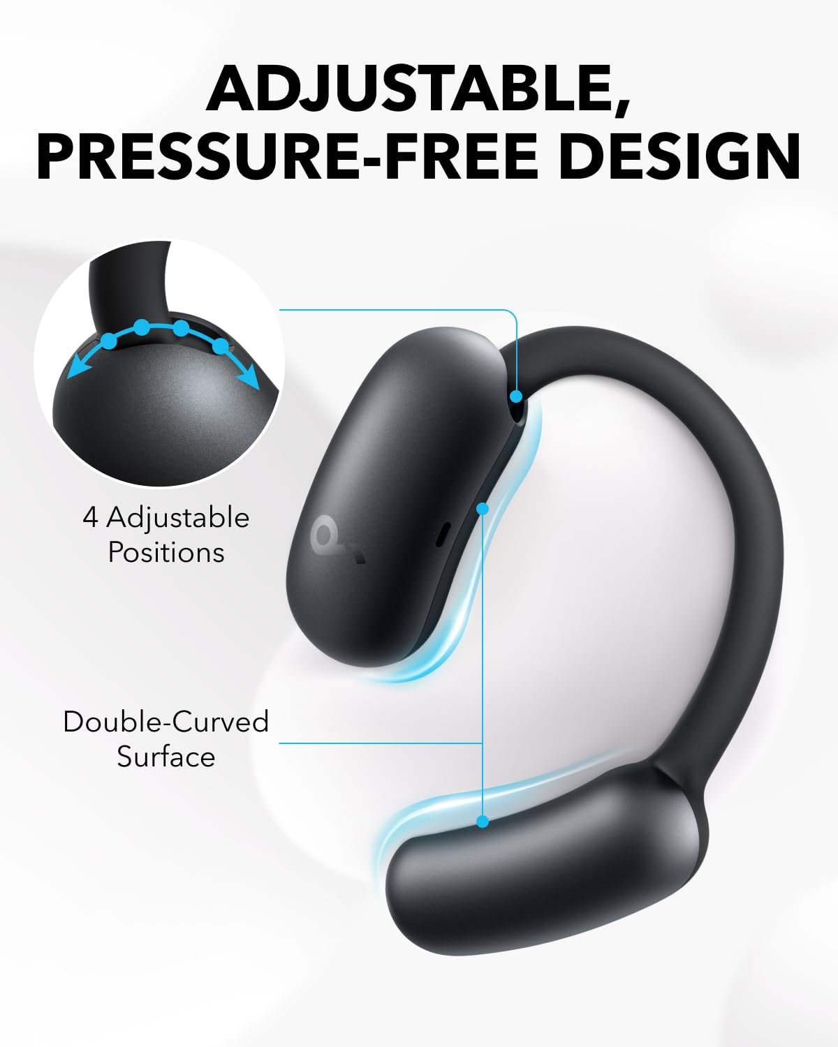 Soundcore AeroFit 2 by Anker Open Ear Earbuds, Open Ear Headphones(Renewed)