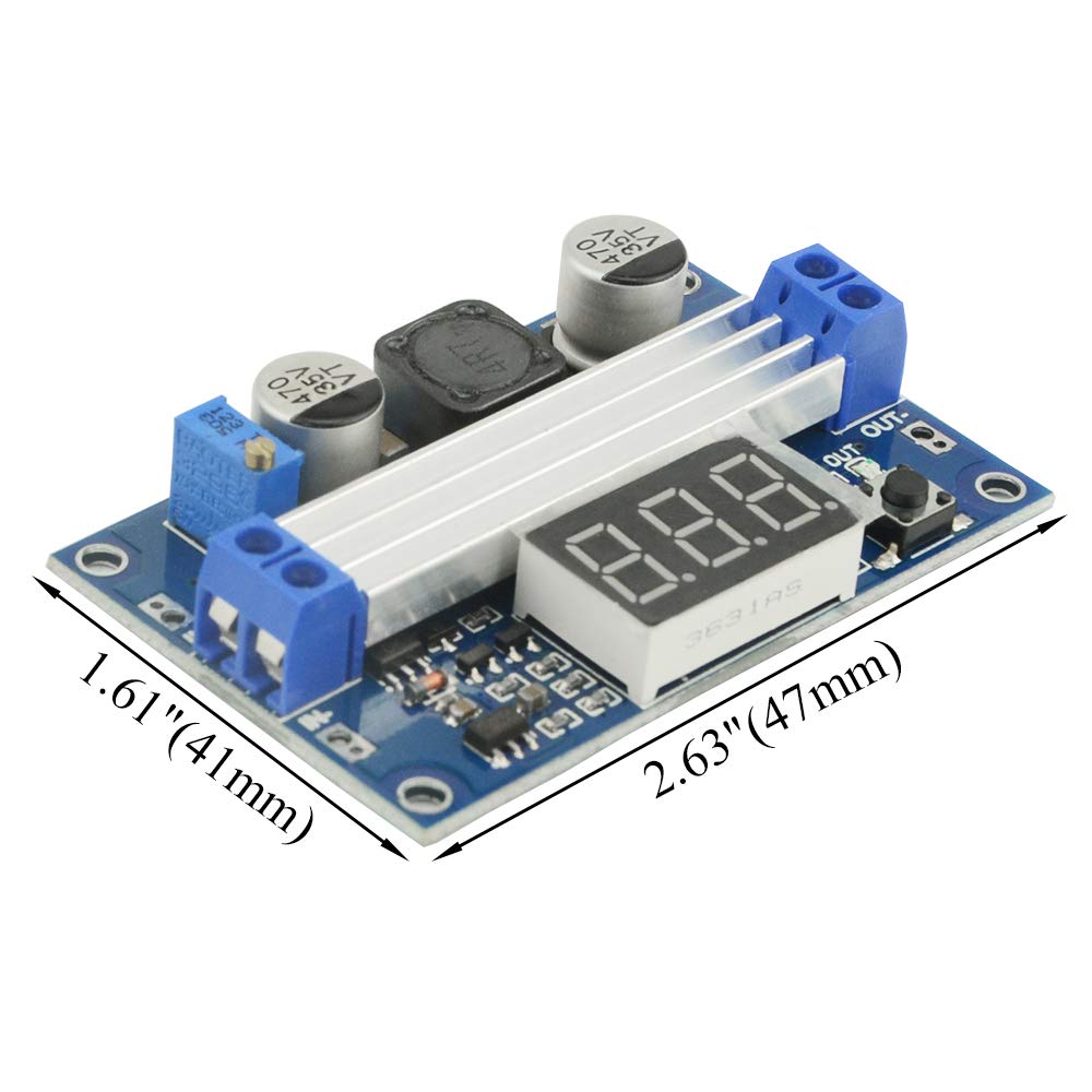 XINGYHENG DC-DC High Power Adjustable Booster Regulator Module Input 3.0~35V to Output 3.5~35V 100W with Digital Display Voltmeter Voltage Power…