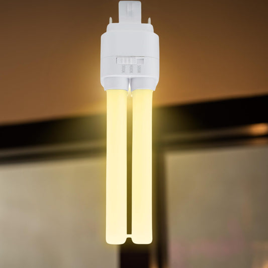 LED PL Lamp, 12W G24Q | 3CCT Selectable 3000K/4000K/5000K | Replaces 26W CFL | Energy-Efficient 120lm/W | Frosted Cover | Long-Lasting 30,000 Hours |
