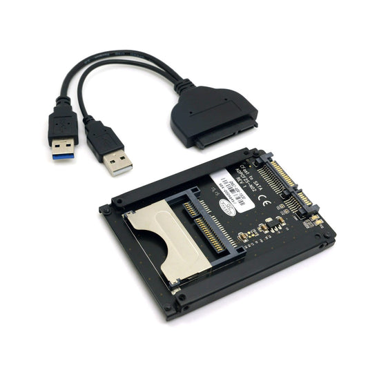 chenyang CFast Card Reader,CFast SSD to 22Pin SATA Adapter with SATA to USB 3.0 Data Power Cable