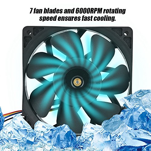 DC 12V 2.7A 6000RPM Cooling Fan Replacement 4 Pin Connector for Antminer S7 S9 with Speed Sensor Server Inverter Axial Case Cooling Fan