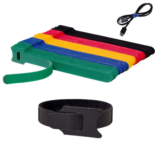 BALABALA 100PCS Cable Ties 6 Inch - Reusable Fabric Fastening Straps for Cord Management, Multi-Color Adjustable Cable Organizer for Home Office