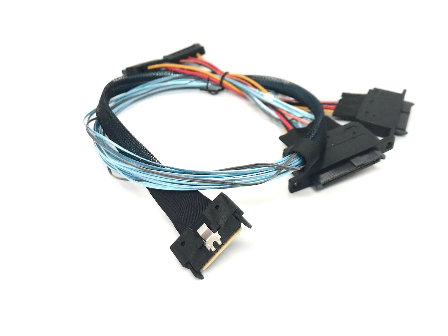 MCIO x8 74 Pin to 2 x SFF-8639 U.3 Cable - 75CM, High-Speed Data Transfer Cable for Efficient Connectivity, Durable MCIO to U.3 Cable