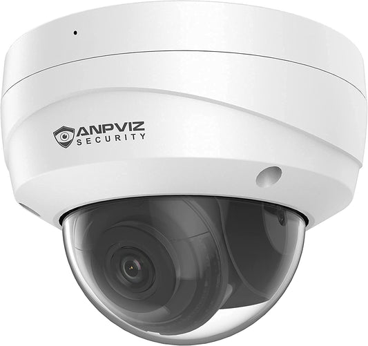 Anpviz 4K 8MP PoE IP Security Dome Camera with Audio Indoor Outdoor, Wide Angle 2.8mm Lens, Night Vision 98ft, IP67 Weatherproof