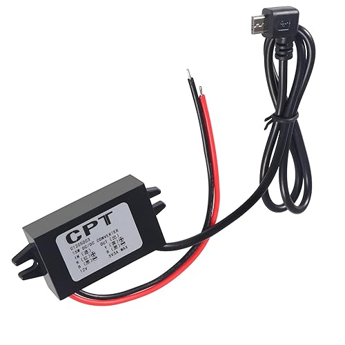 Aoicrie DC-DC 12V to 5V 3A Micro Dual USB Converter Voltage Step Down Regulator Waterproof Power Converters for Car Smartphone