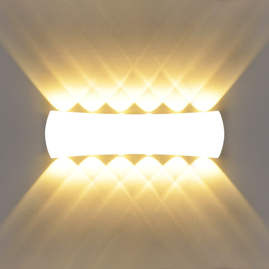 Kawell 12W Modern Wall Sconces LED Wall Light Up Down Indoor Outdoor Aluminum Wall Lamp LED Waterproof IP65 for Bedroom Living Room Bathroom Stairs