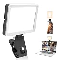 UBeesize Selfie Light with Memory Function, Rechargeable Phone Light for Pictures, iPhone, iPad, Laptop, Monitor, Clip-on Video Light with 3 Light
