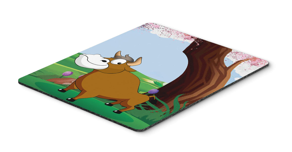 Caroline's Treasures APH7628MP Bull Under The Tree Mouse Pad, Hot Pad or Trivet for Home Office Gaming Working Computers Laptop Mouse Mat,Washable