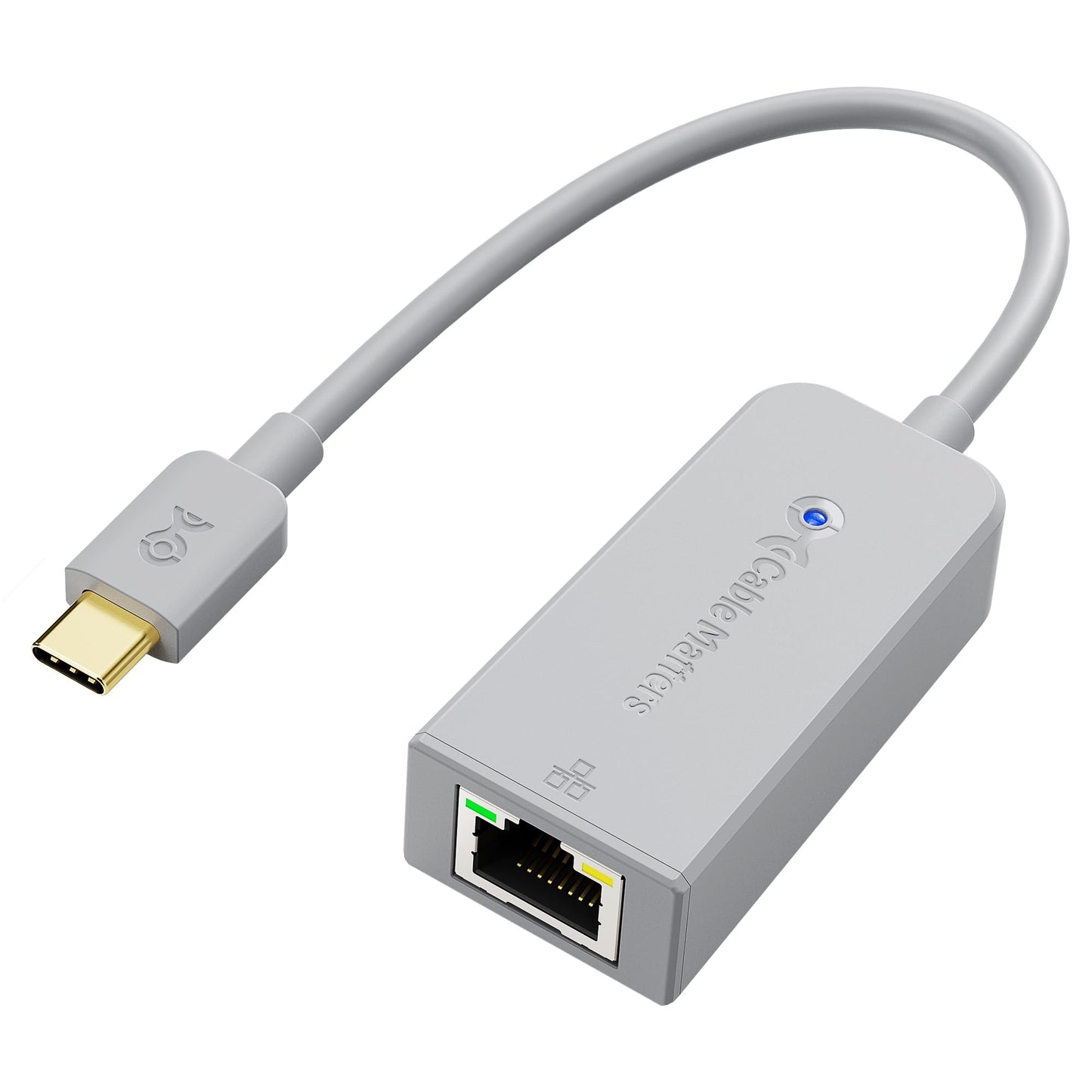 Cable Matters USB C to Ethernet Adapter, Gigabit Ethernet to USB C, Gray