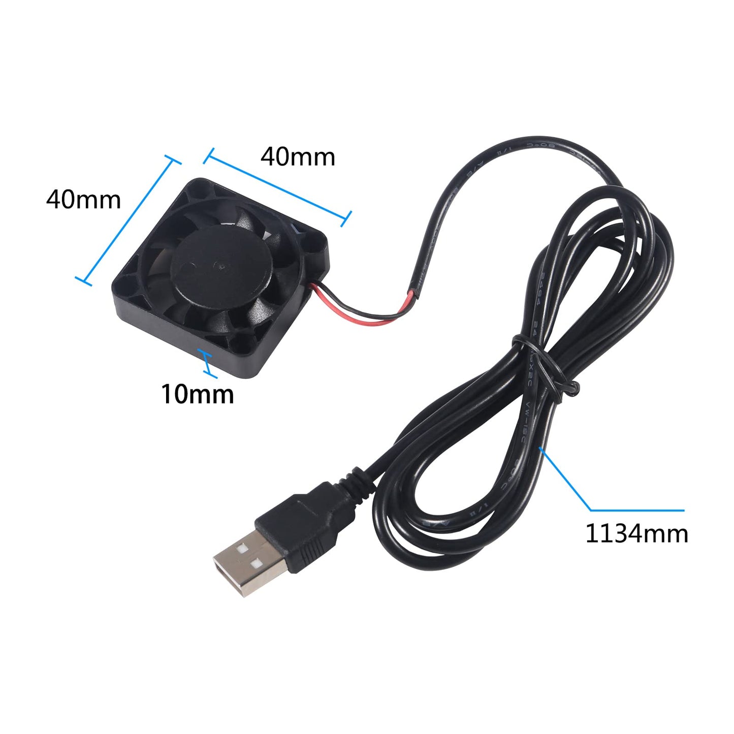 AITIAO 6Pcs 40mm USB Brushless Cooling Fan 40mm x10mm DC 5V Quiet Cooling Fan 4010 Mini Computer Fan for Small Appliances Series Replacement(4010USB