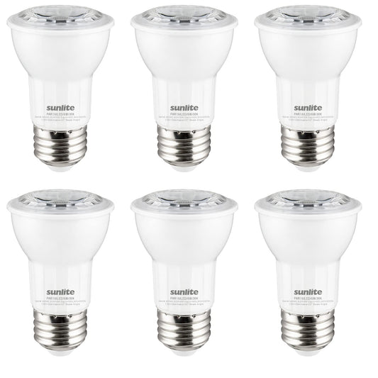 Sunlite LED PAR16 Long Neck Recessed Spotlight Light Bulb, 6 Watts (50W=), 500 Lumens, Medium E26 Base, Dimmable, 90 CRI, ETL Listed, Title-20