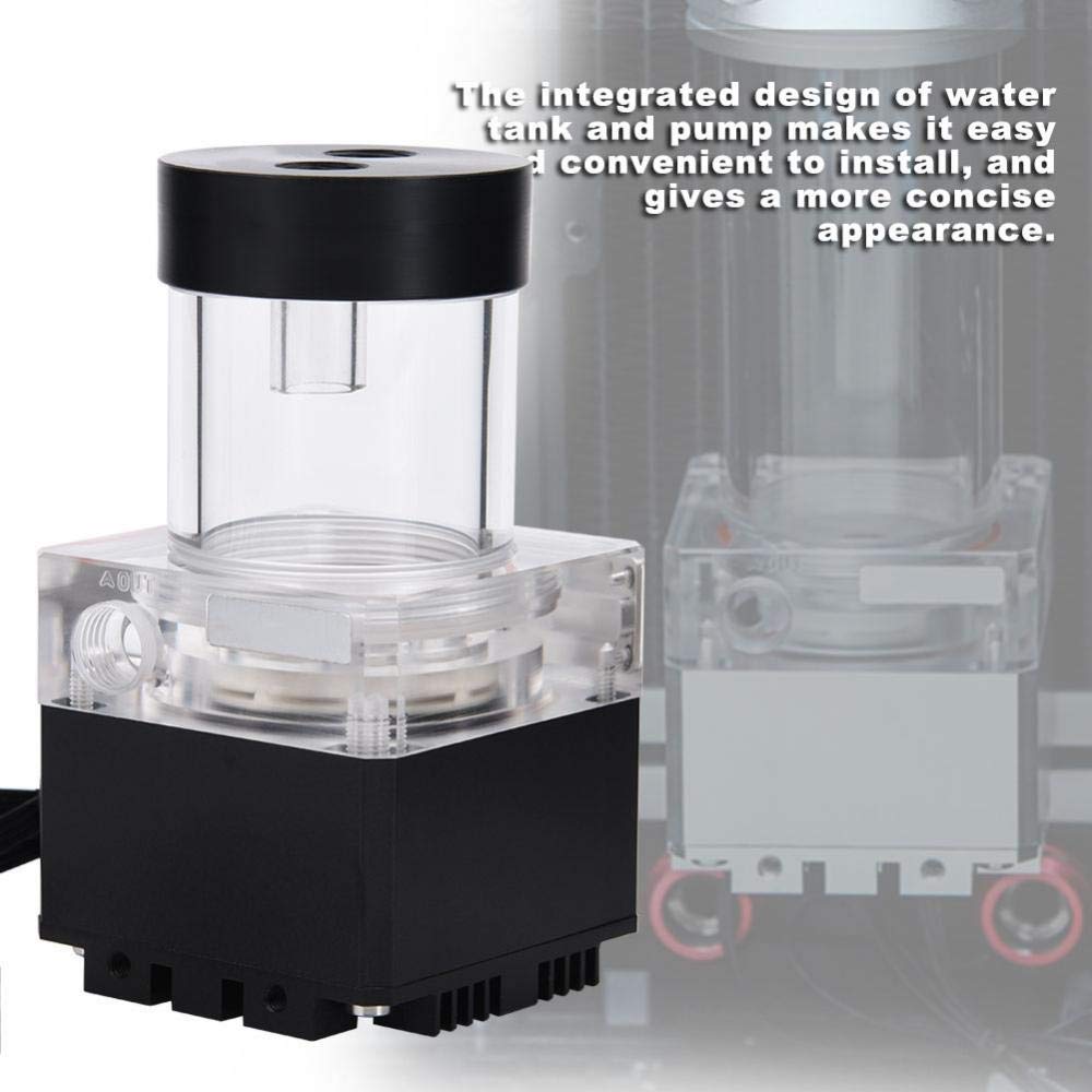 650L/H Mini Water Cooling Pump 0.6A 7V 12cm/ 4.72in, 17cm/ 6.69in Computer Pump 3.5 Meters Pump Head Fast Heat Dissipation Multi-Level Cool (12cm