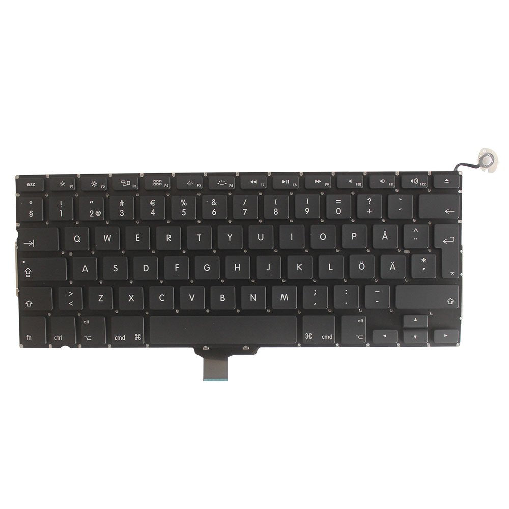 New Laptop Replacement Keyboard Fit Apple A1278 MD313 MD314 MC374 MC375 MB466 MB467 MC700 MC724 MB990 MB991 MD101 MD102 (Swedish Layout)