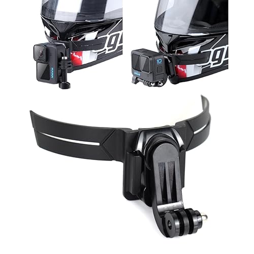 Akeipho Motorcycle Helmet Chin Mount for Action Cameras,Helmet Adhesive Kit for Gopro, Insta360,DJI Osmo Action, AKASO, Action Cameras Accessories