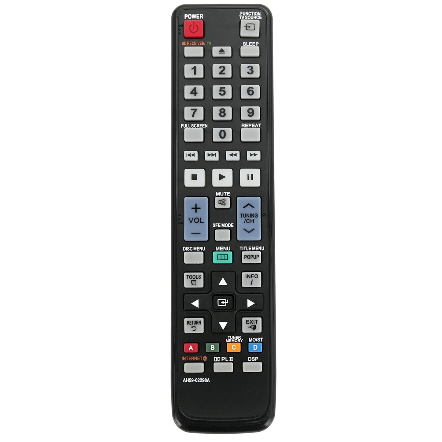 AH59-02298A Replaced Remote fit for Samsung Blu-ray HTC5500 HTC5500/NWT HTC5500/SAH HTC5500/XAA HTC5500/XAC HTC5500/XAO HTC5500/XAX HTC5500/XAZ