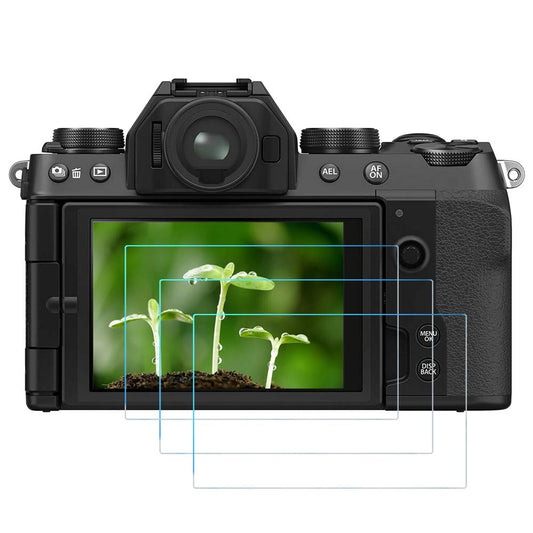 FANZR Screen Protector Compatible for Fujifilm X-T30II, X-T30, X-S10, X-T20, X-T10 Camera (3 Pack), 0.3mm 9H Anti-Scratch Tempered Glass