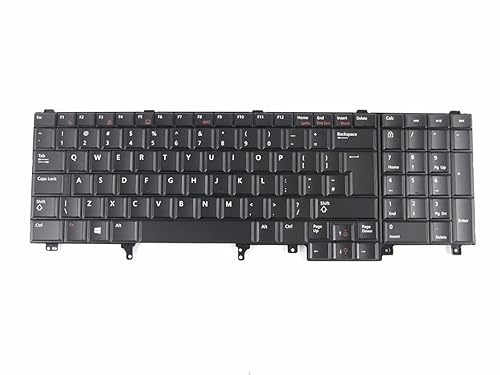 Abakoo New Keyboard Compatible with Dell Precision M4600 M4700 M4800 M6600 M6700 M6800 Latitude E5520 E5530 E6520 E6530 E6540 US HG3G3 0HG3G3 7T425