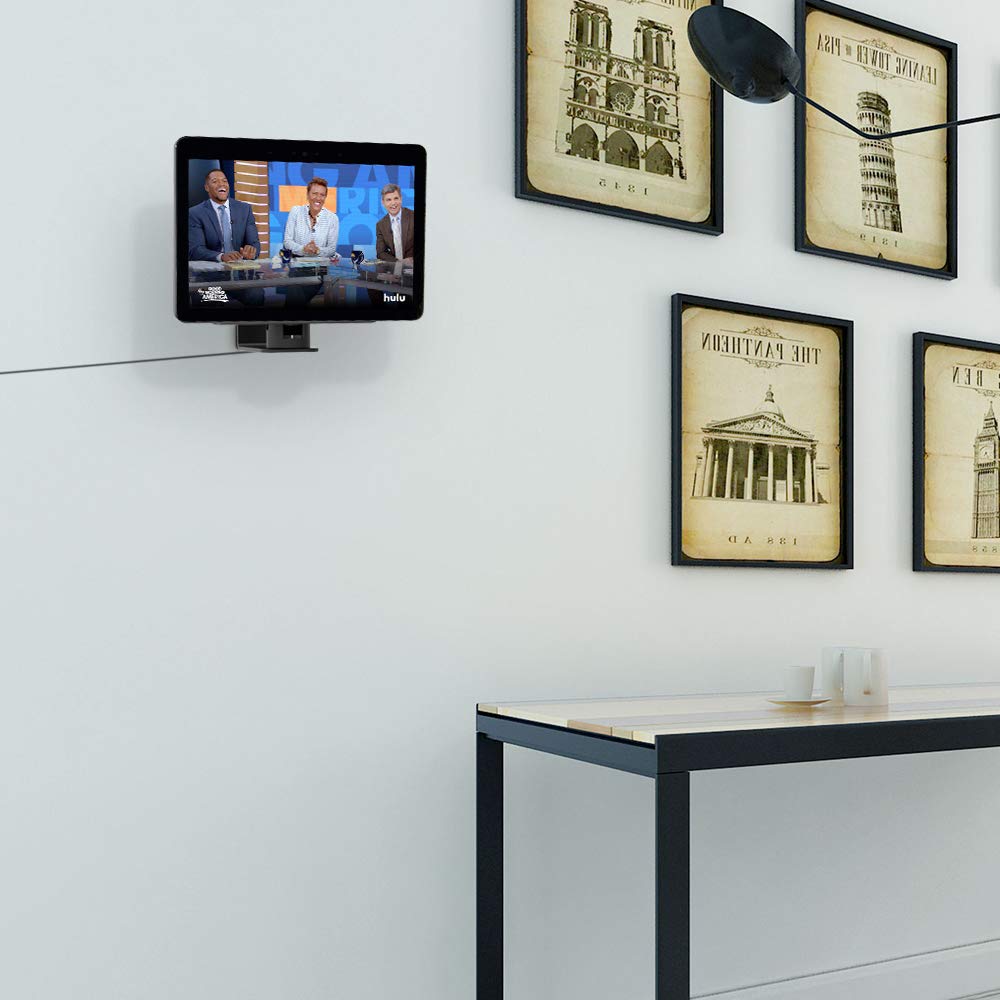 ATOPHK Wall Mount Stand for Echo Show 10 (2nd Generation) Horizontal 270 Degrees Rotation Longitudinal Angle Change Base Black?Not fit Echo Show 8 &