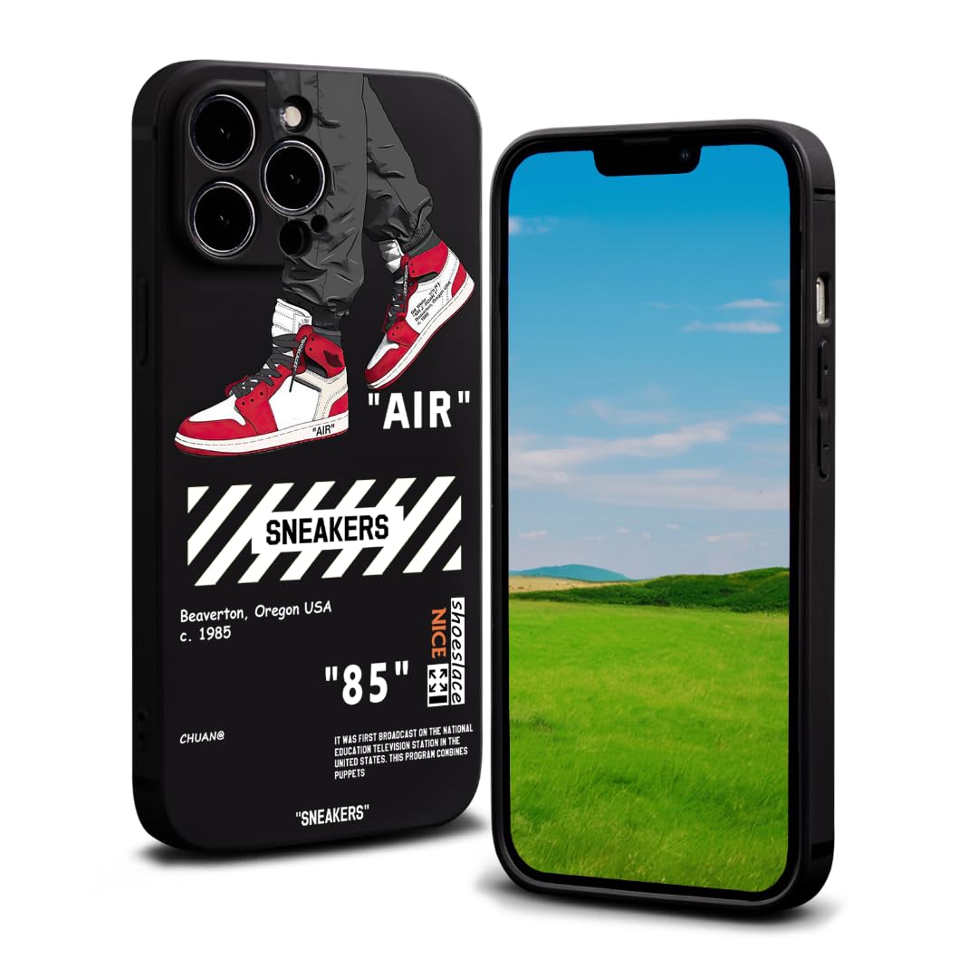 CHBSHENG Cool Phone Case for iPhone 15 Pro Case for Boys Men Street Design Aesthetic Shockproof Basketball Sneaker Sports Designer Cases Compatible