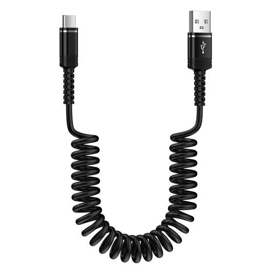 Fast Charger Cable Coiled USB C for Car 3FT Android Auto Type A to C Phone Power Charging Cord Compatible for Samsung Galaxy A17 A16 A35 A26 A36 A56