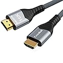 ConnBull 16K 10K 8K HDMI 2.2 Cable 96Gbps 6.6FT/2M, Ultra High Speed HDMI Braided Cord Support 4K@480Hz 8K@240Hz, HDCP 2.2&2.3, Dynamic HDR