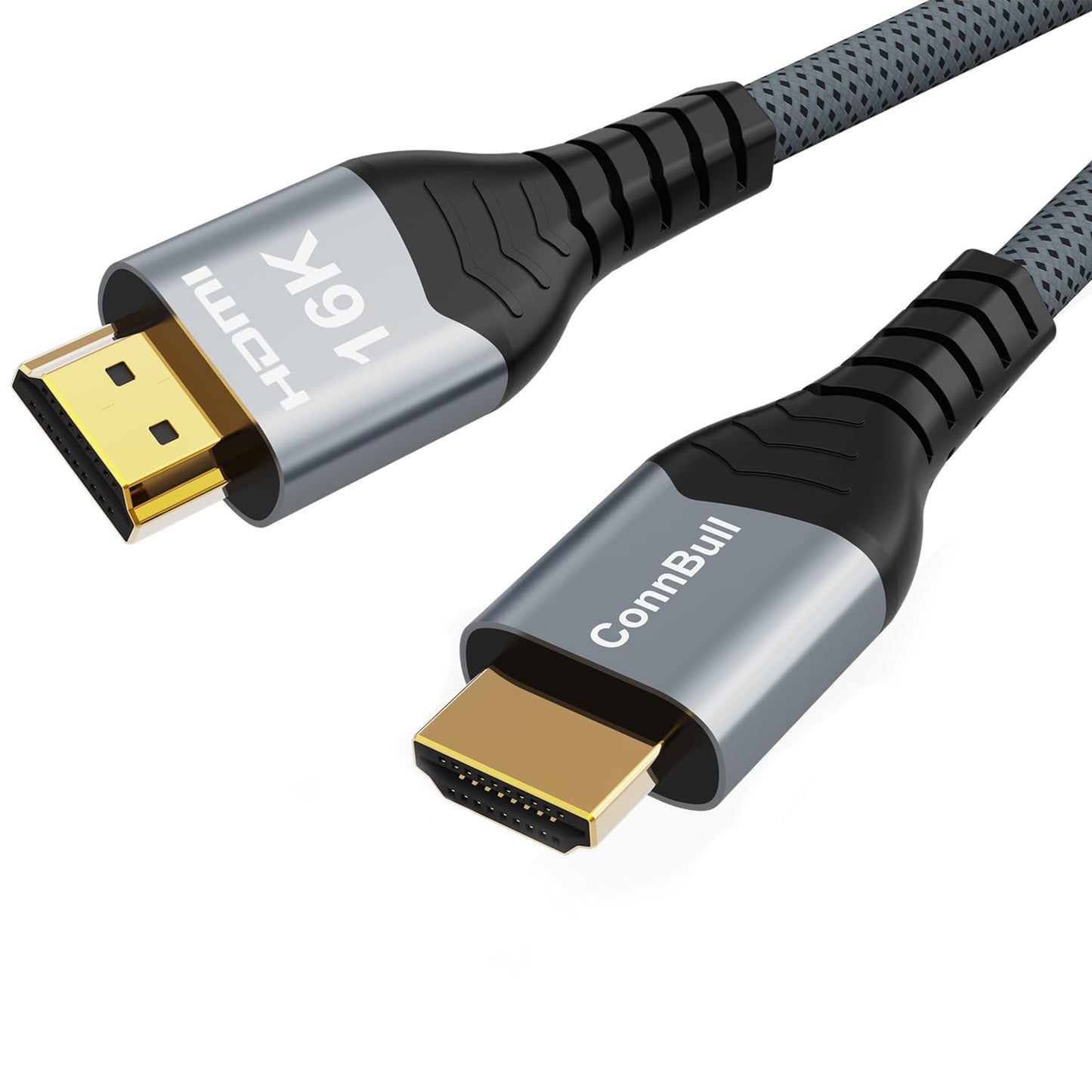 ConnBull 16K 10K 8K HDMI 2.2 Cable 96Gbps 6.6FT/2M, Ultra High Speed HDMI Braided Cord Support 4K@480Hz 8K@240Hz, HDCP 2.2&2.3, Dynamic HDR