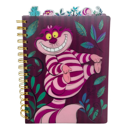 Disney Alice in Wonderland Cheshire Cat Tab Journal Spiral Notebook Notepad