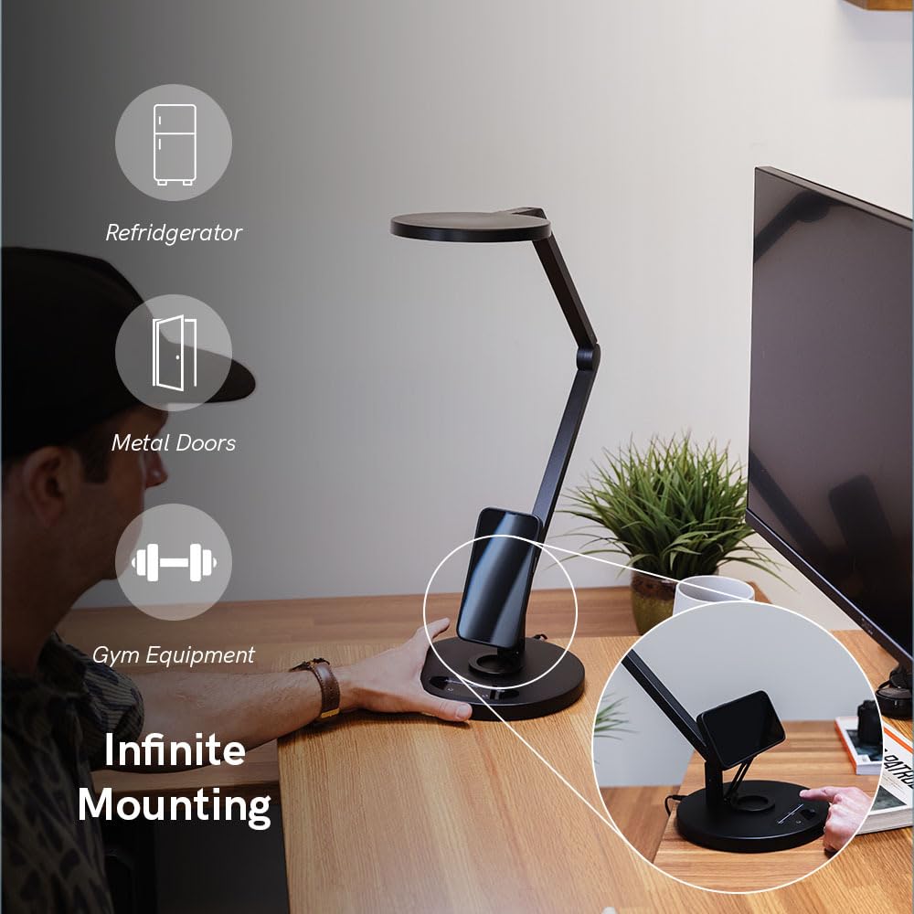 Premium Magnetic Phone Stand for MagSafe iPhone & Android, Foldable Dual-Sided Magnetic Holder with Multiple Adjustment Points, Mount for Any Magnetic