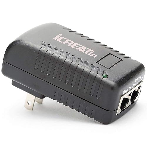 48V POE Injector Adapter Power Supply,10/100Mbps IEEE 802.3af Compliant for Most Cisco/Polycom/Aastra/Axis/Ubiquiti IP Cameras Phones AP and More