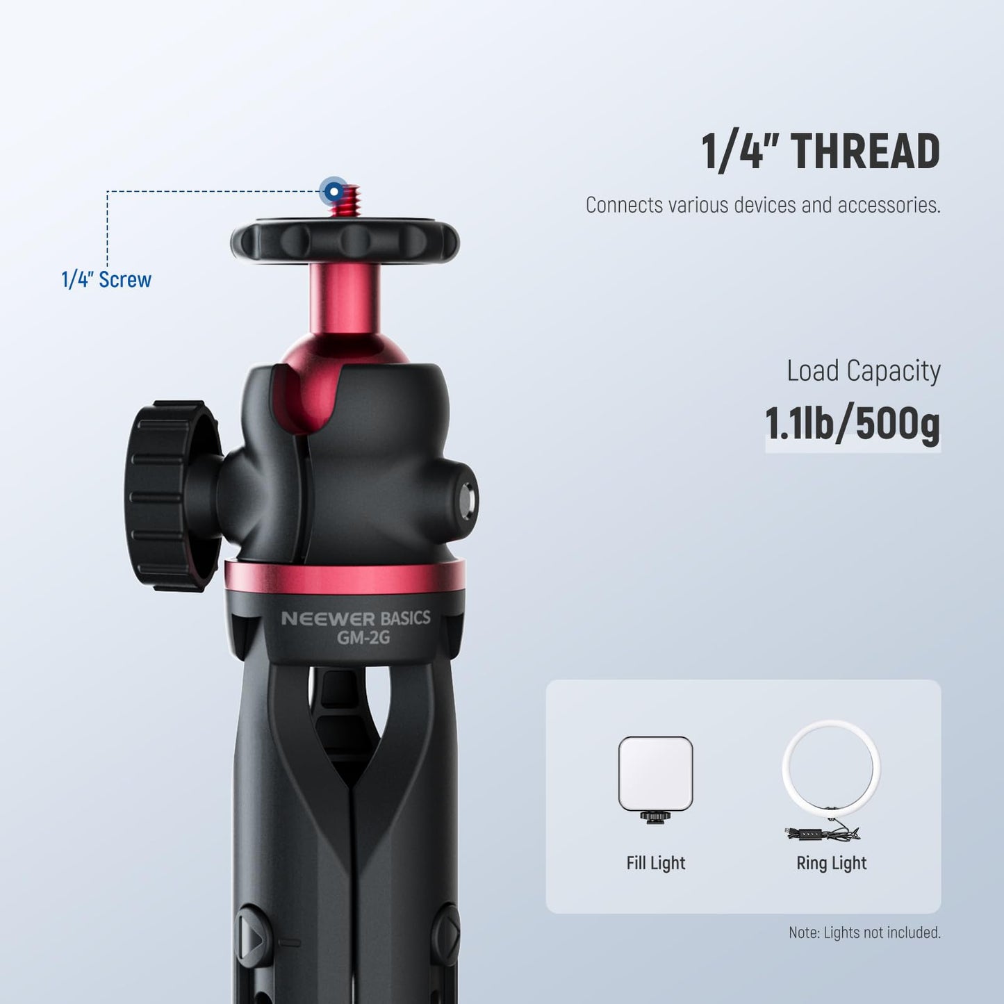 NEEWER Entry Level Version Mini Tripod for Camera, 360° Small Desk Portable DSLR Webcam Cell Phone Mount Holder Stand Selfie Stick Grip Compatible