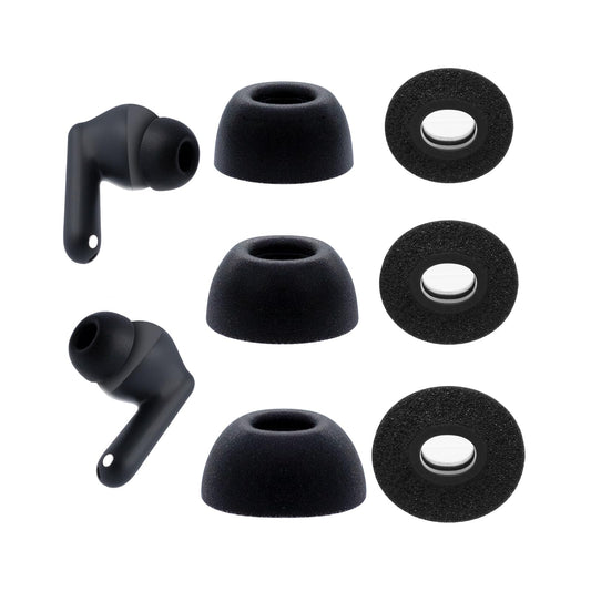 Klowcok Foam Ear Tips Replacement for OnePlus Buds 4 / Nord Buds 3 / Buds Pro 3 / Buds 3 Earbuds, 3 Pairs (S/M/L) Black