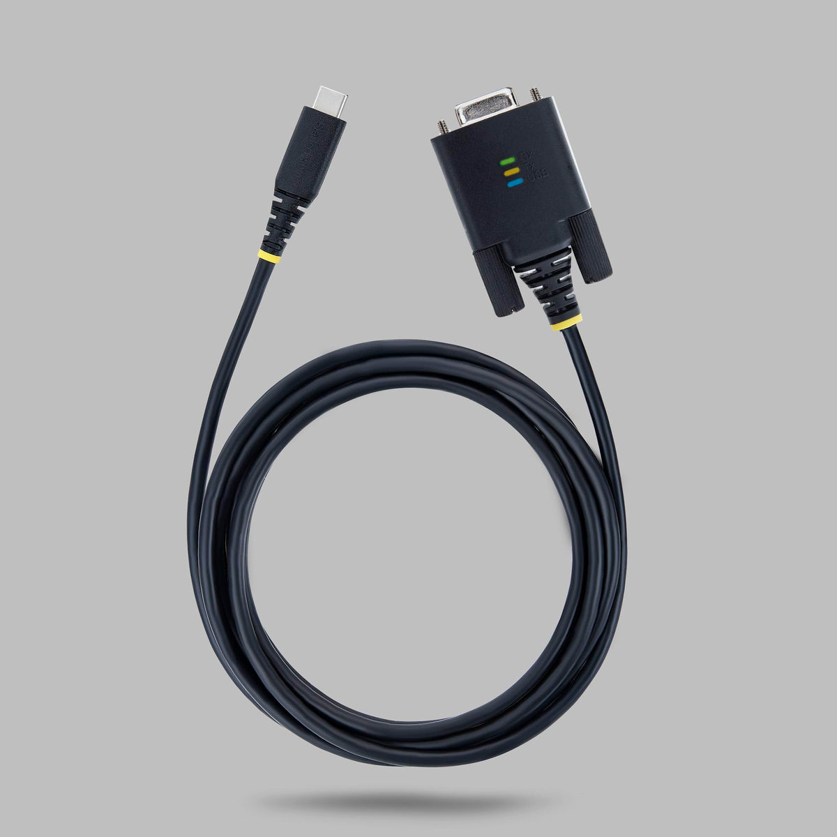 StarTech 6.6ft (2m) USB-C to Null Modem Serial Adapter Cable, COM Retention