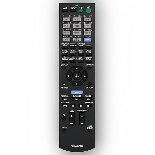 Replacement Remote Control Compatible for Sony STR-DN840 RMAAU170 149205111 STR-DH540 STR-DH740 STR-DH550 Audio/Video AV Receiver Home Theater System