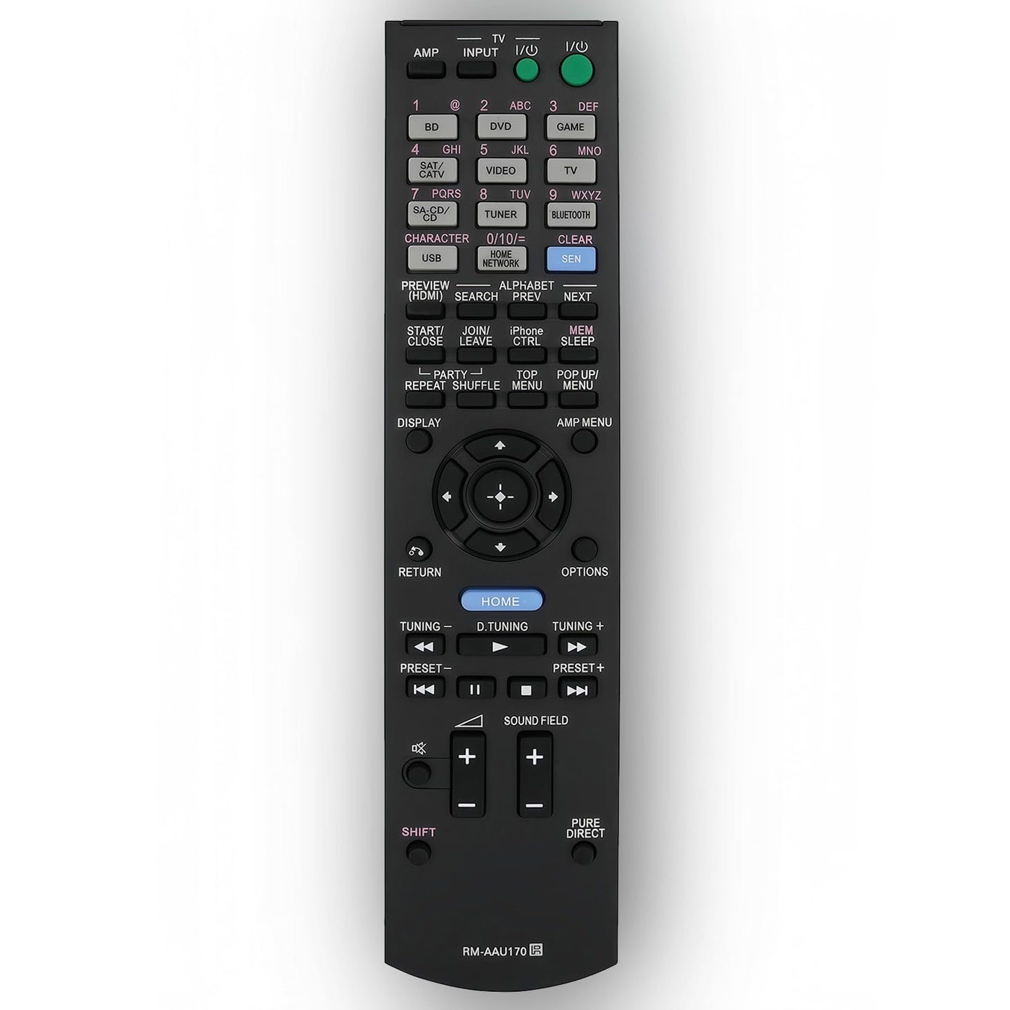 Replacement Remote Control Compatible for Sony STR-DN840 RMAAU170 149205111 STR-DH540 STR-DH740 STR-DH550 Audio/Video AV Receiver Home Theater System