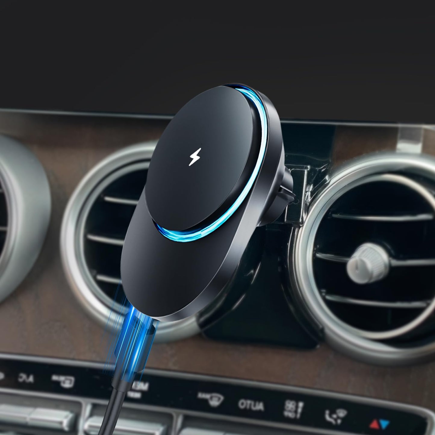 CLEC for Mercedes-Benz GLC-Class 2016-2022 C-Class 2015-2021 Magnetic Wireless Car Charger Phone Holder Mount for Benz GLC-Class 2016-2022 C-Class