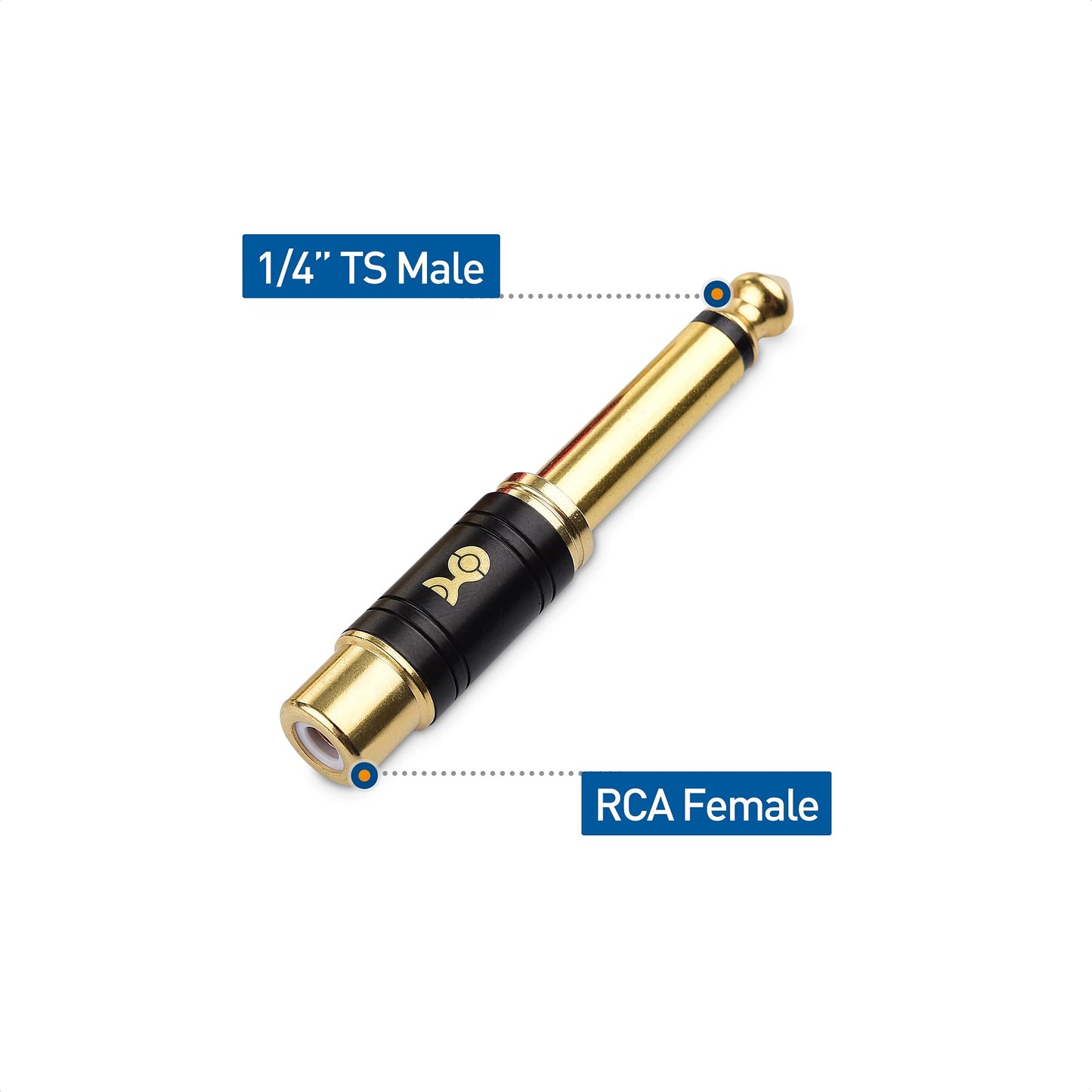 Cable Matters 4-Pack RCA to 1/4 Adapter (1/4 to RCA Adapter)