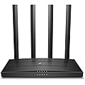 TP-Link AC1200 Gigabit WiFi Router (Archer A6) - Dual Band MU-MIMO Wireless Internet Router, 4 x Antennas, OneMesh and AP Mode, Long Range Coverage