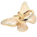 Doflyesky Butterfly Cell Phone Ring Grip Holder, 360 Degrees Rotation Phone Ring Grip Stand, Metal Finger Kickstand Compatible with iPhone, Samsung