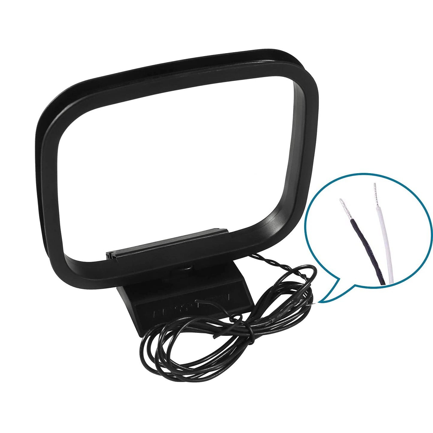 AEDIKO AM Loop Antenna 2 Pin Bare Wire Antenna for Indoor Radio Bluetooth Home Stereo Receiver AV AudioTheater
