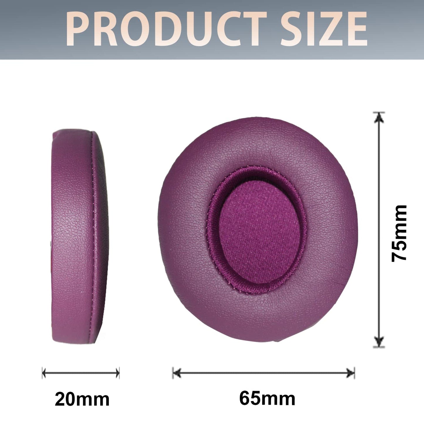 Solo3 Earpads Replacement, Ear Pads Cushions Compatible with Beats Solo 2 & Solo 3 Wireless On-Ear Headphones, Solo2 Solo3 Earpads with Soft Memory