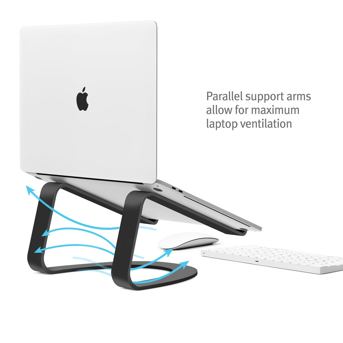 Twelve South Curve, Cooling Laptop Stand for MacBooks & Laptops,Matte Black
