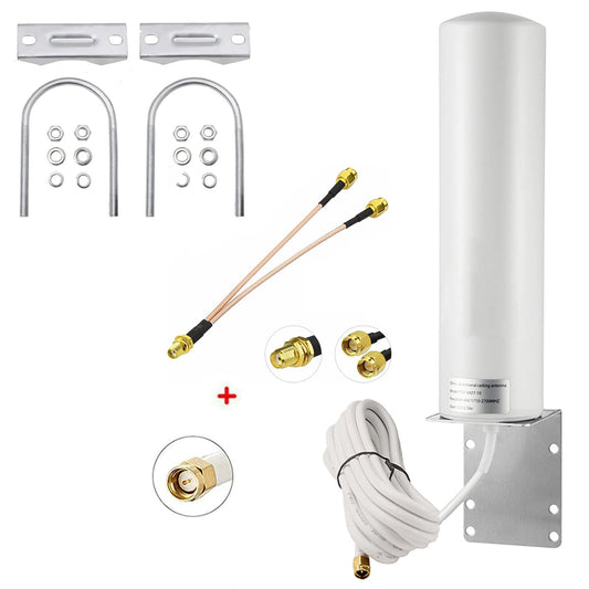 High Gain 10dBi SMA Male Wide Band 3G/4G LTE Modems, Routers, & Cell Boosters Omni-Directional Outdoor Fixed Mount Antenna for Verizon, AT&T, T-Mobile