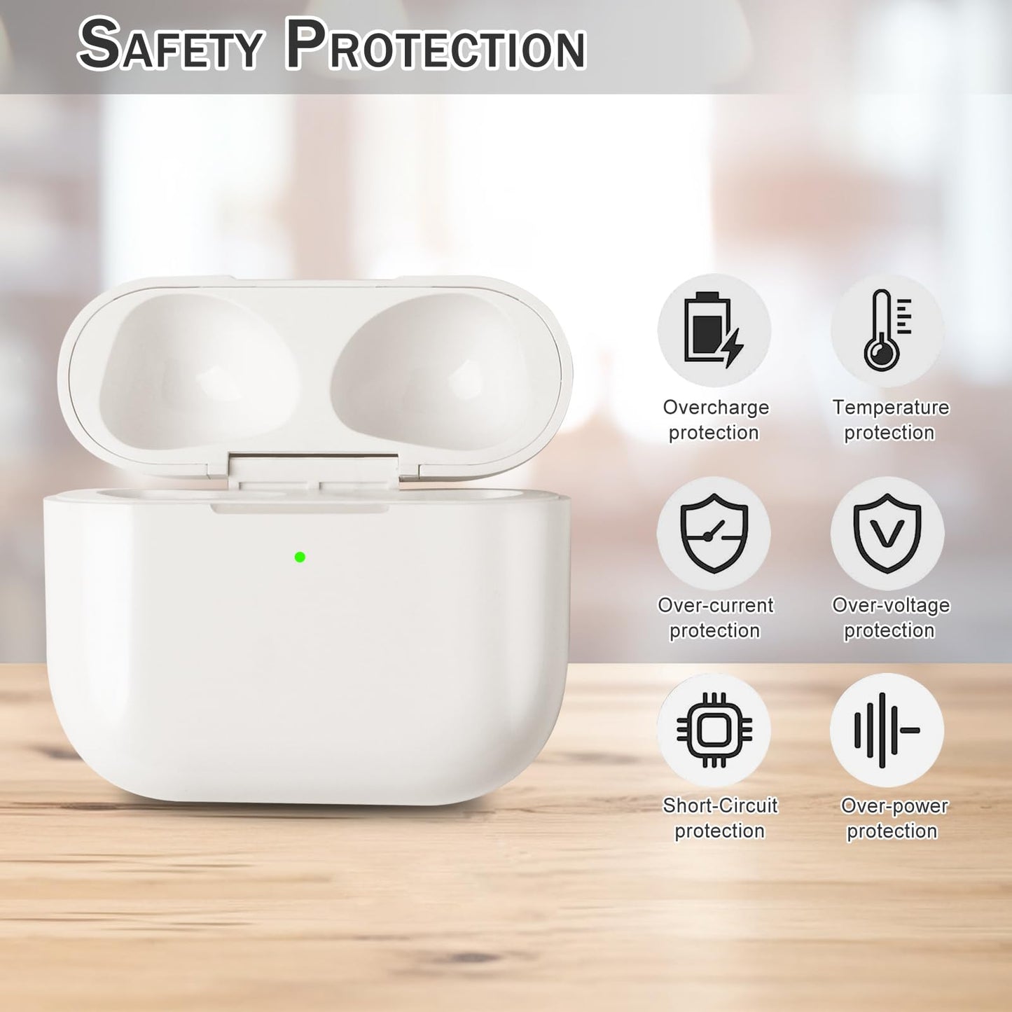 Charger Case for AirPod 3rd Generation Charging Case with Magsafe, Replacement Charging Case for Airpods Gen 3 Support to Wireless Sync Pairing