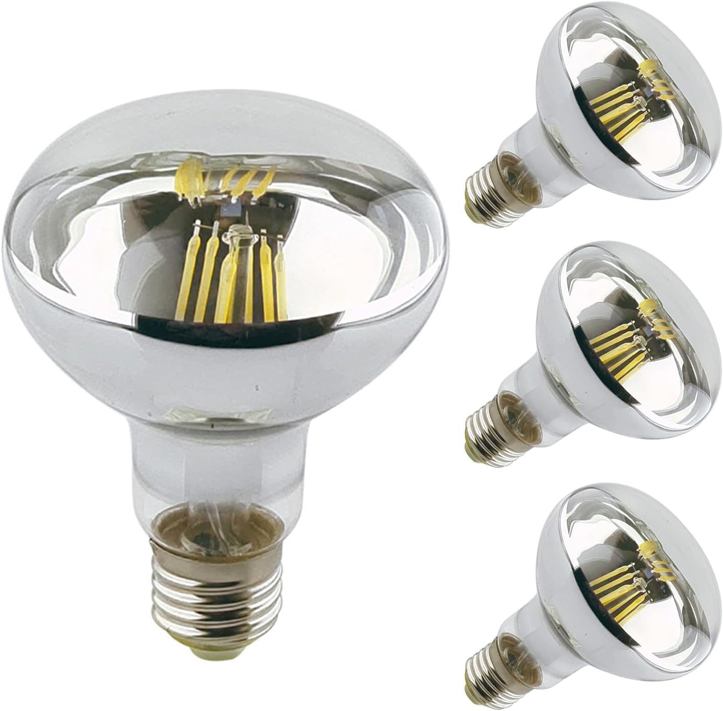 Beriteluce LED Vintage Edison Bulb, Dimmable, LED Flood Light Reflector, R80/BR30 8W (80W Equivalent), 750 Lumen, 2700K (Warm White), Medium Base E26