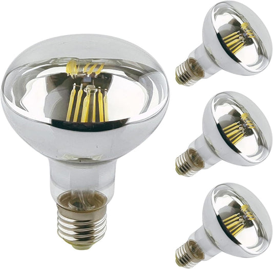 Beriteluce LED Vintage Edison Bulb, Dimmable, LED Flood Light Reflector, R80/BR30 8W (80W Equivalent), 750 Lumen, 2700K (Warm White), Medium Base E26